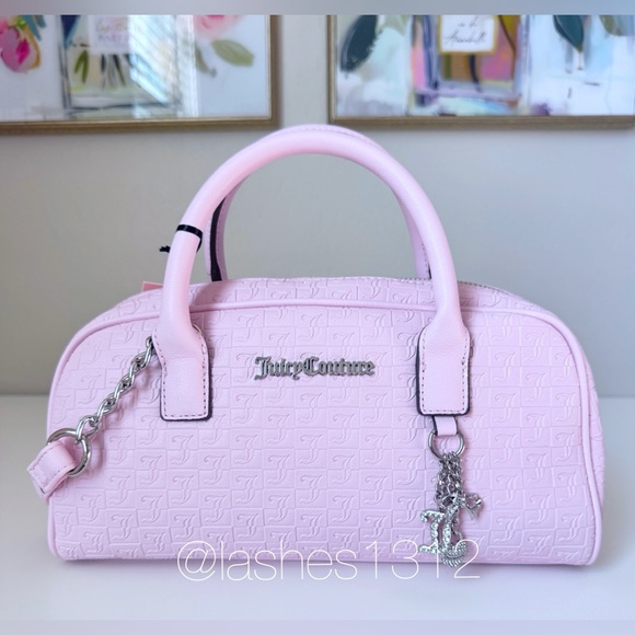 JUICY COUTURE Bag Lucky Charms Satchel & Small Zip Around Wallet Set - Pink - Picture 2 of 10